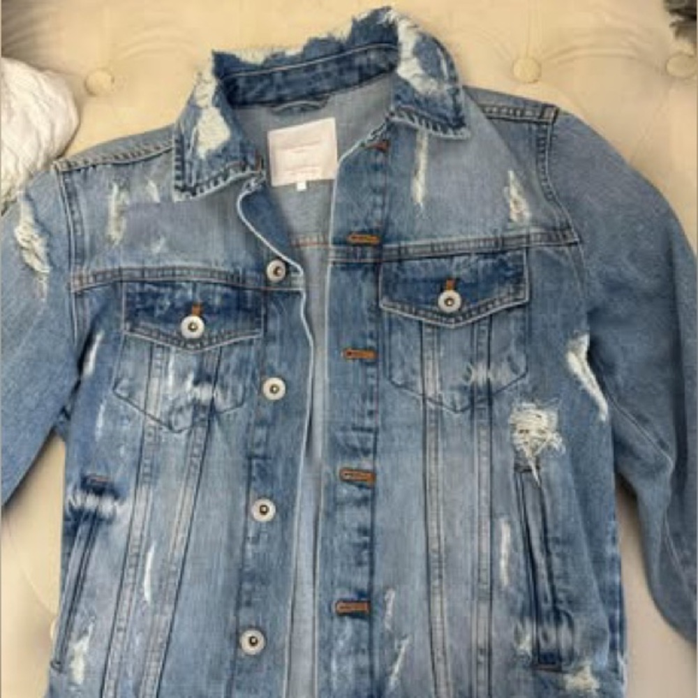 Zara Distressed Denim Jacket